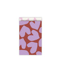 Cadeauzakjes hartjes paars | 12x19 cm | 5 stuks