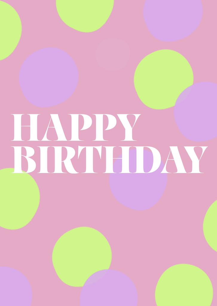 Kaart happy birthday confetti