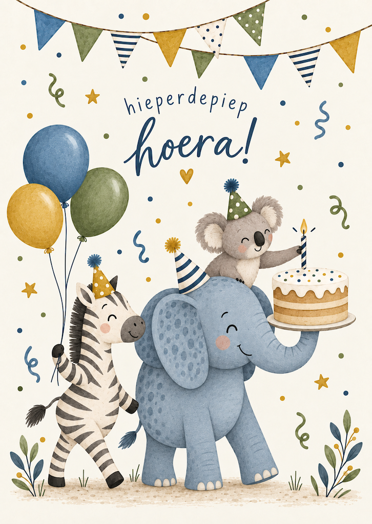 Kaart dierenfeest