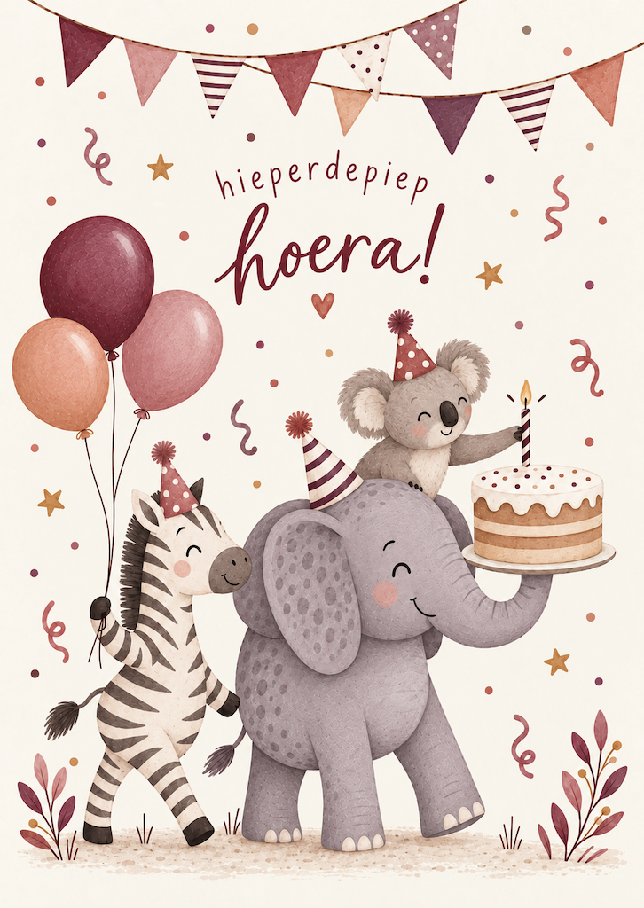Kaart dierenfeest