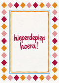 Kaart hieperdepiep hoera
