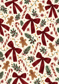 Kaart kerst | strikjes