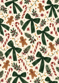 Kaart kerst | strikjes