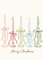 Kaart kerst | kaarsen