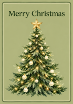 Kaart kerst | kerstboom