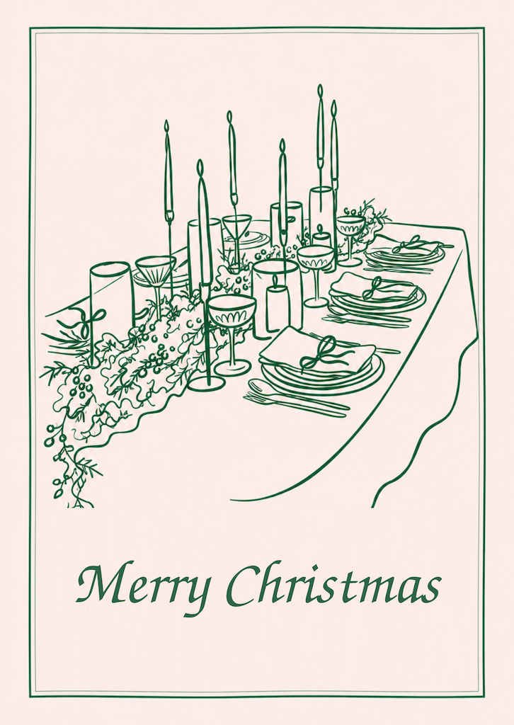 Kaart kerst| kersttafel