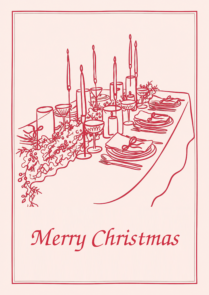 Kaart kerst| kersttafel