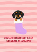 Kaart kerst | kerstsok