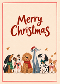 Kaart kerst | honden