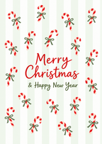 Kaart kerst | candy canes