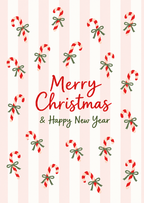 Kaart kerst | candy canes